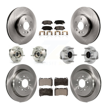 Kit de rotors et plaquettes de frein à disque, roulements de moyeu avant et arrière (10 pièces) pour Cadillac ATS