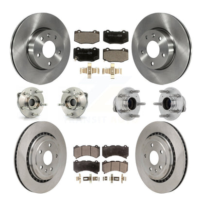 Kit de plaquettes de Rotor de frein, roulement de moyeu avant et arrière (10 pièces) pour Cadillac ATS V 17 avec RW
