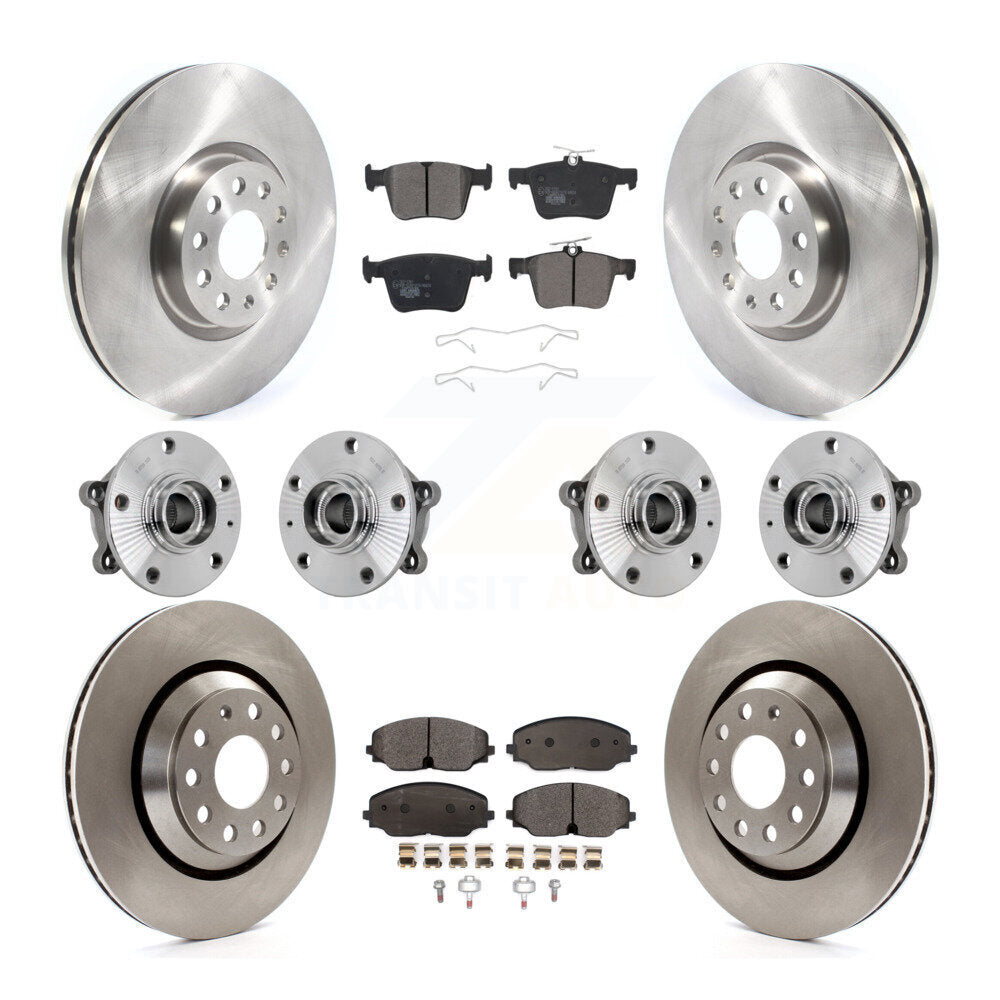Kit de plaquettes de Rotor de frein, roulement de moyeu avant et arrière (10 pièces) pour Volkswagen Atlas Cross AW