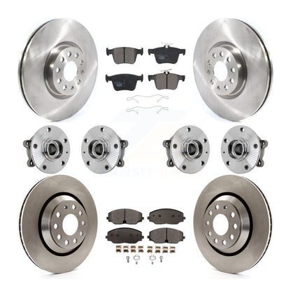 Kit de plaquettes de Rotor de frein, roulement de moyeu avant et arrière (10 pièces) pour Volkswagen Atlas Cross AW