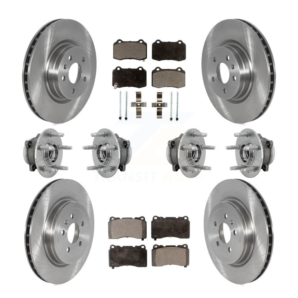 Kit de rotors et plaquettes de frein avec roulement de moyeu avant et arrière (10 pièces) pour Tesla S 2016 à partir de 04 1