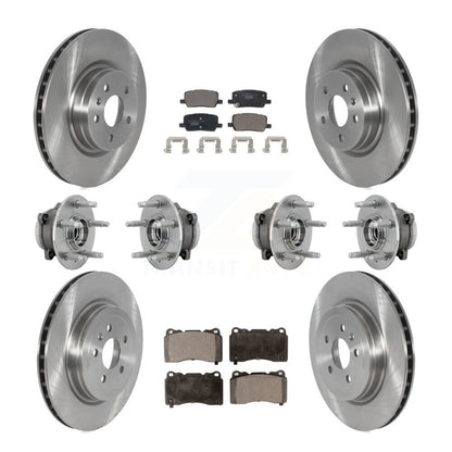 Kit de rotor et de plaquettes de frein à disque, roulement de moyeu avant et arrière (10 pièces) pour Tesla X 2017 – 2019