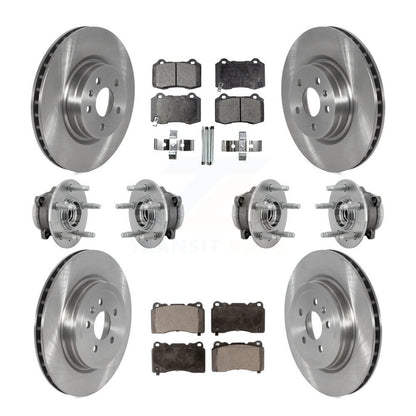 Kit de rotor et de plaquettes de frein à disque, roulement de moyeu avant et arrière (10 pièces) pour Tesla X 2017 – 2019