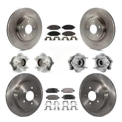 Kit de Rotor et de plaquettes de frein à disque, roulement de moyeu avant et arrière (10 pièces) pour Nissan Murano FW