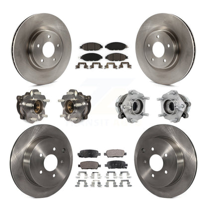Kit de Rotor et de plaquettes de frein à disque, roulement de moyeu avant et arrière (10 pièces) pour Nissan Murano AW