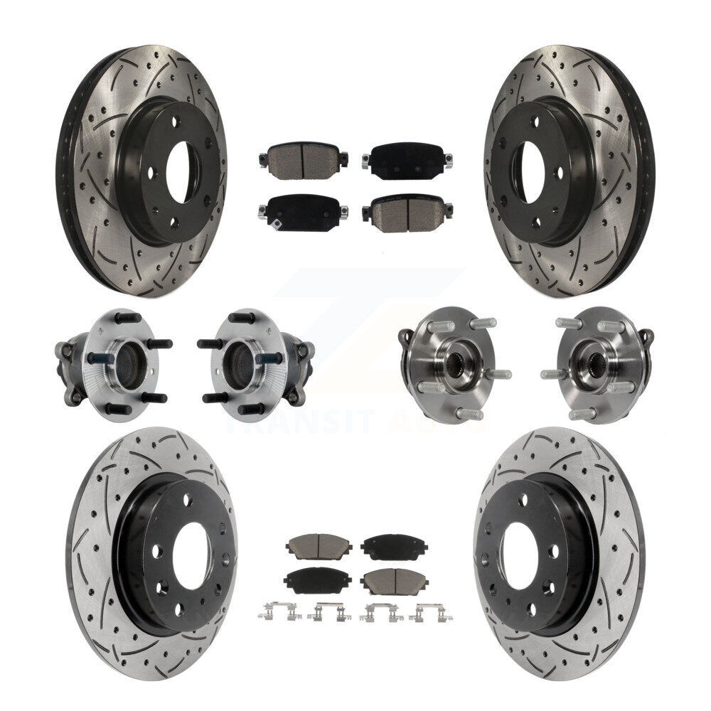 Kit de plaquettes de rotor de frein, roulement de moyeu avant et arrière (10 pièces) pour Mazda CX-3 FW 19-21