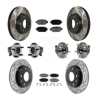 Kit de plaquettes de rotor de frein, roulement de moyeu avant et arrière (10 pièces) pour Mazda CX-3 FW 19-21