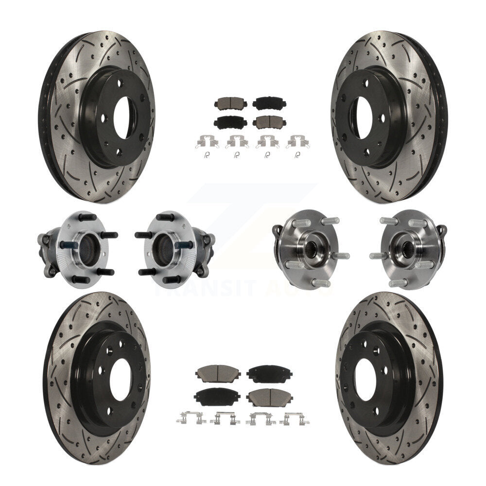Kit de plaquettes de rotor de frein, roulement de moyeu avant et arrière (10 pièces) pour Mazda CX-3 FW 16-18