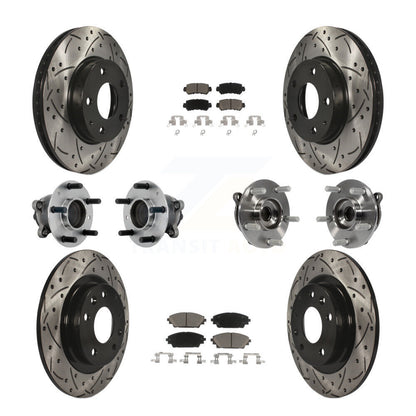 Kit de plaquettes de rotor de frein, roulement de moyeu avant et arrière (10 pièces) pour Mazda CX-3 FW 16-18