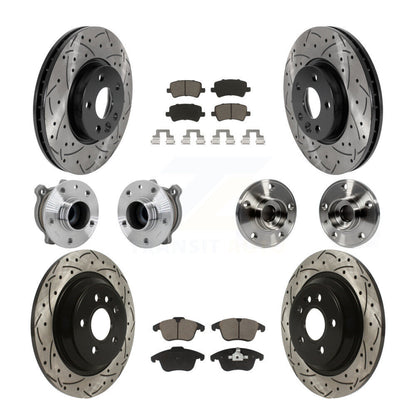 Kit de plaquettes de rotor de frein revêtues de roulement de moyeu avant et arrière (10 pièces) pour Volvo S60 FW 13-14