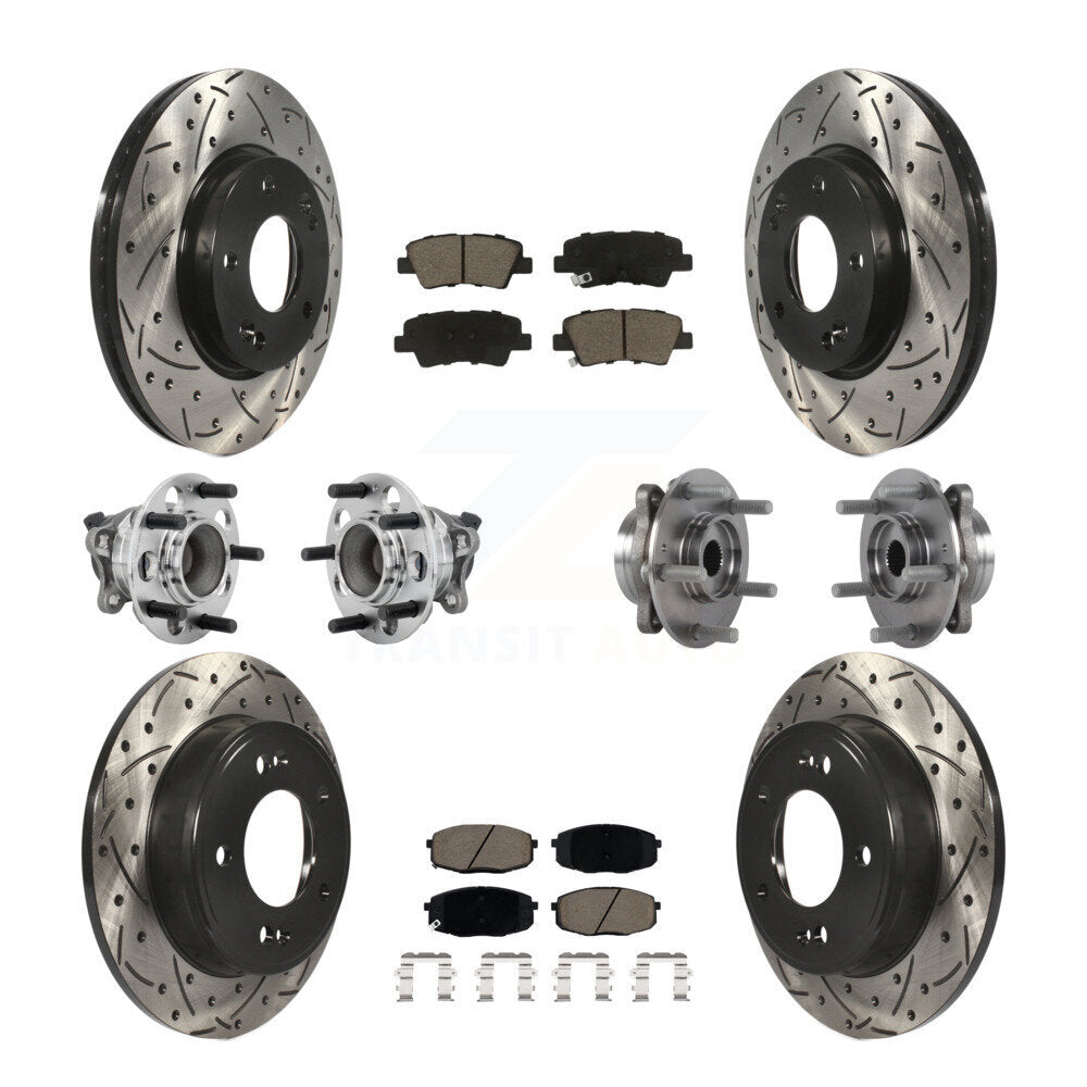Kit de plaquettes de rotor de frein, roulement de moyeu avant et arrière (10 pièces), pour Kia Forte Hyundai G