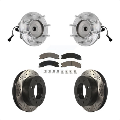 Kit de plaquettes de Rotor de frein, roulement de moyeu avant, fente de perçage, pour GMC Sierra 3500 HD RW