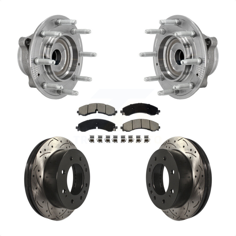 Kit de plaquettes de Rotor de frein, roulement de moyeu avant, fente de perçage, pour GMC Chevrolet Silverado H