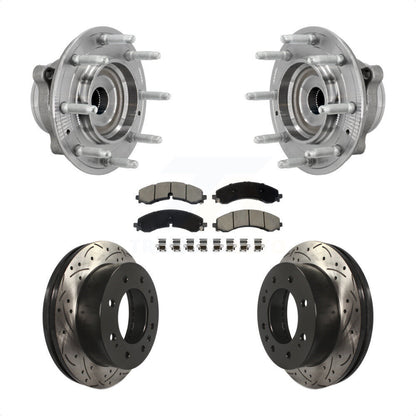 Kit de plaquettes de Rotor de frein, roulement de moyeu avant, fente de perçage, pour GMC Chevrolet Silverado H