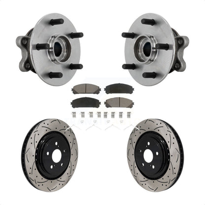 Kit de plaquettes de Rotor de frein, roulement de moyeu avant, fente de perçage, pour Toyota Highlande 2020 – 2022