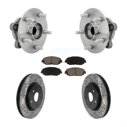 Kit de plaquettes de Rotor de frein, roulement de moyeu avant, fente percée, pour Toyota C-HR Lexus UX250