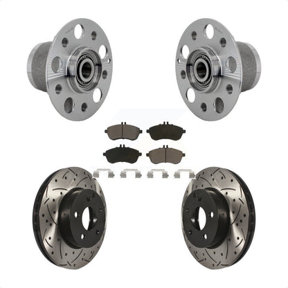 Kit de Rotor et de plaquettes de frein à fente percée, roulement de moyeu avant, pour Mercedes-Benz C300 C25