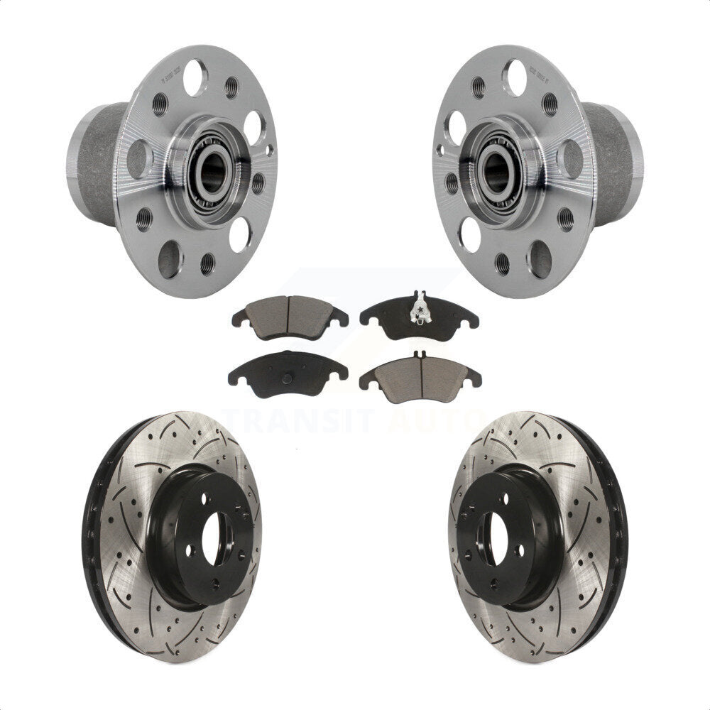 Kit de Rotor et de plaquettes de frein à fente percée, roulement de moyeu avant, pour Mercedes-Benz E350 C35