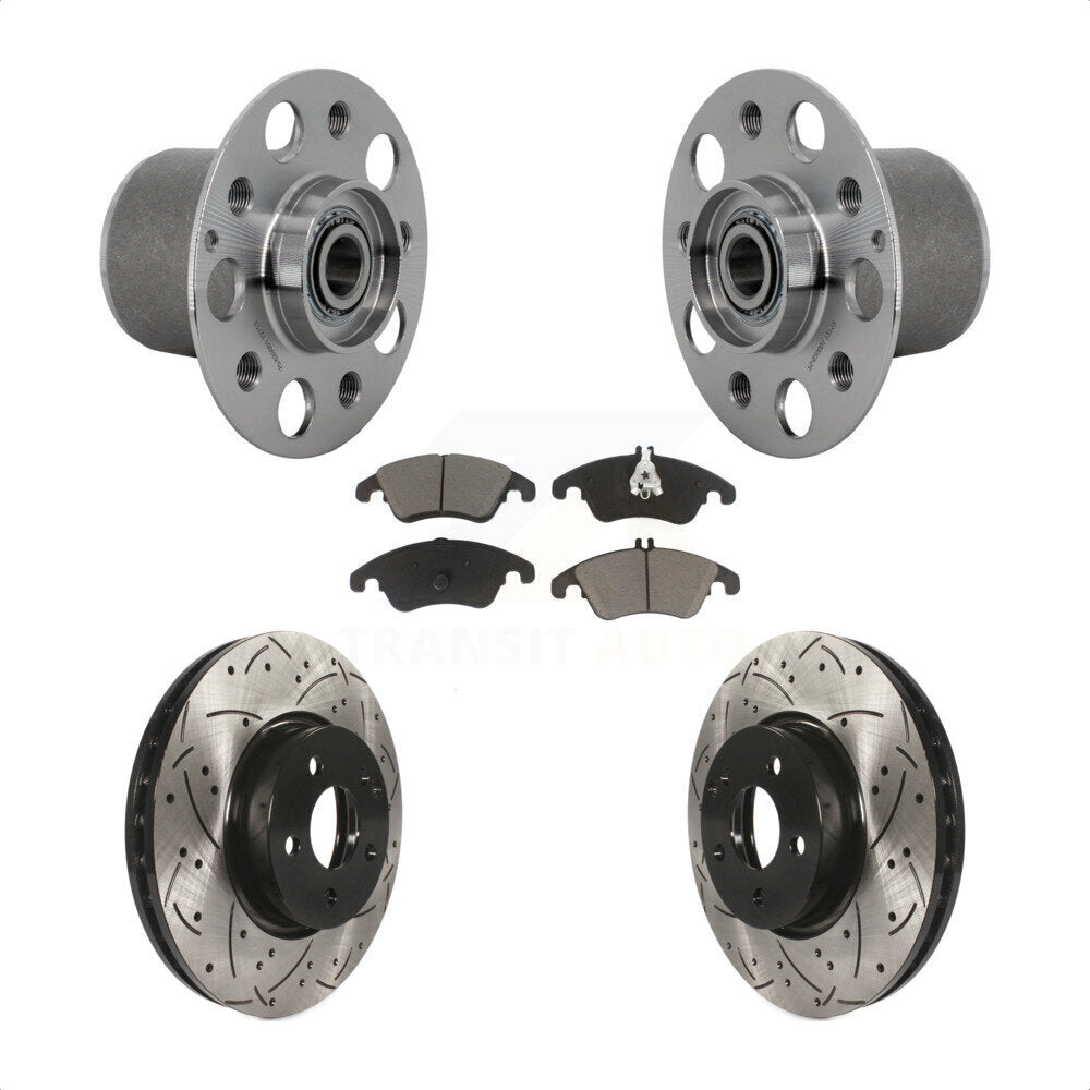Kit de Rotor et de plaquettes de frein à fente percée, roulement de moyeu avant, pour Mercedes-Benz E350 E40