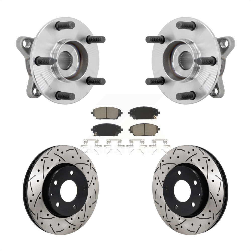 Kit de plaquettes de Rotor de frein, roulement de moyeu avant, fente de perçage, pour Mazda 3 FW 2021 – 2022