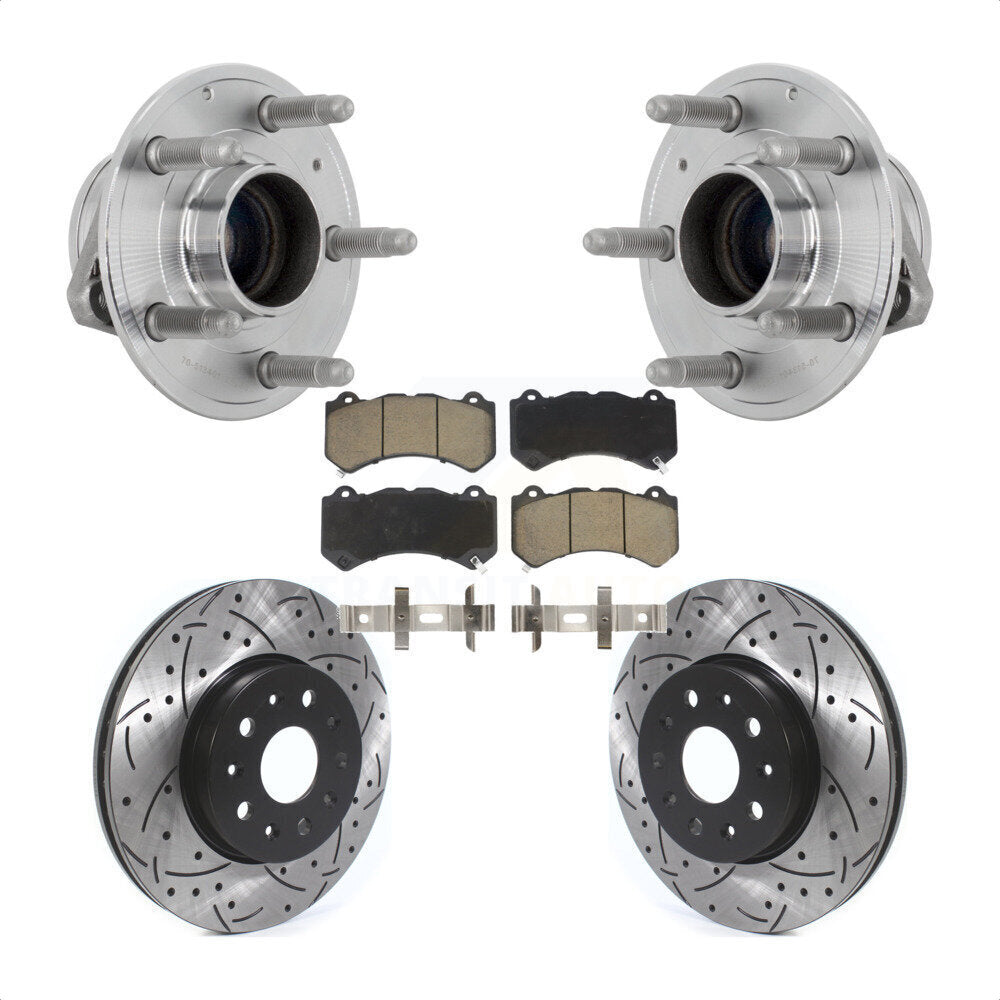 Kit de plaquettes de Rotor de frein, roulement de moyeu avant, fente de perçage, pour Chevrolet Camaro LT L