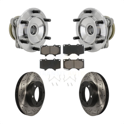 Kit de plaquettes de Rotor de frein, roulement de moyeu avant, fente percée, pour Toyota Tacoma 4Runner F