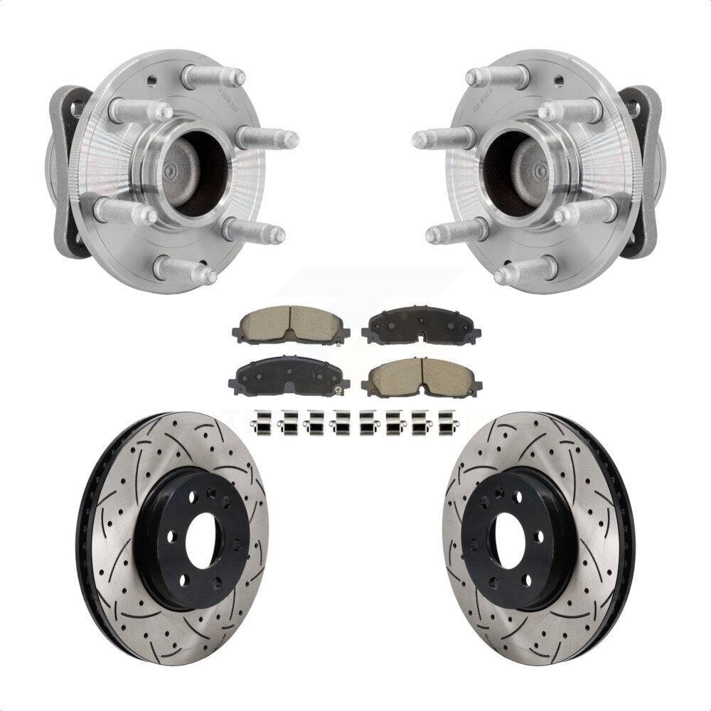 Kit de plaquettes de Rotor de frein, roulement de moyeu avant, fente de perçage, pour Chevrolet Colorado GMC RW