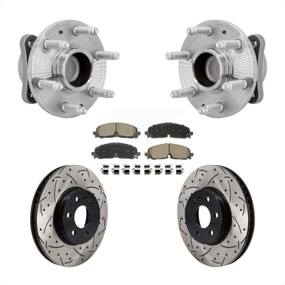 Kit de plaquettes de Rotor de frein, roulement de moyeu avant, fente de perçage, pour Chevrolet Colorado GMC RW