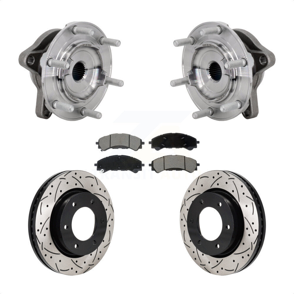 Kit de plaquettes de rotor de frein, roulement de moyeu avant, fente percée, pour Ford Ranger 4W 2019 – 2023
