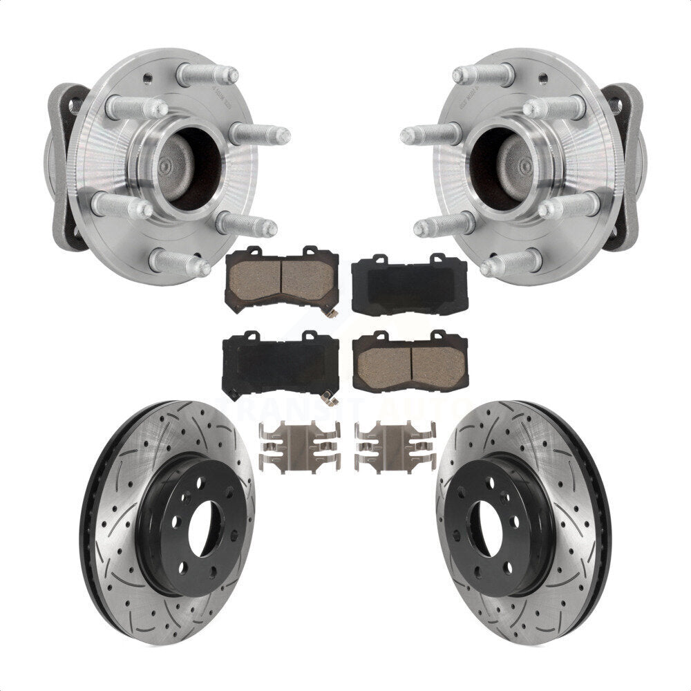 Kit de plaquettes de Rotor de frein, roulement de moyeu avant, fente de perçage, pour Chevrolet Colorado GMC RW