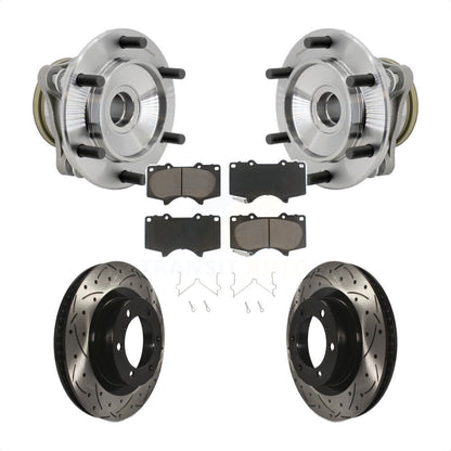 Kit de plaquettes de Rotor de frein à fente percée, roulement de moyeu avant pour Toyota 4Runner RW 10-21