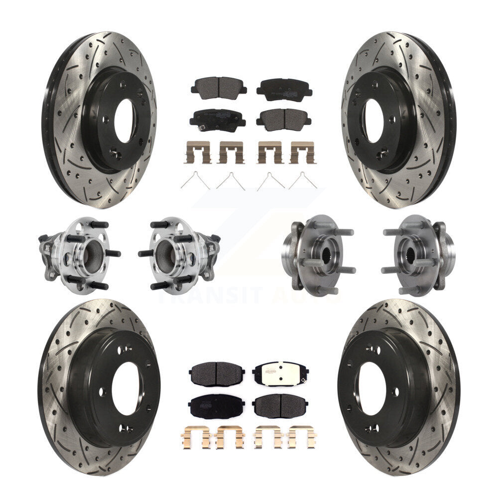 Kit de plaquettes de rotor de frein, roulement de moyeu avant et arrière (10 pièces), pour Kia Forte Hyundai G