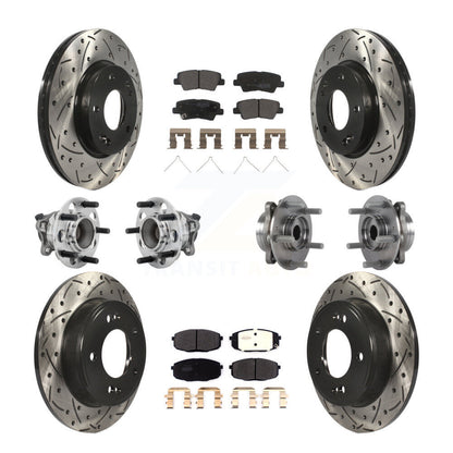 Kit de plaquettes de rotor de frein, roulement de moyeu avant et arrière (10 pièces), pour Kia Forte Hyundai G