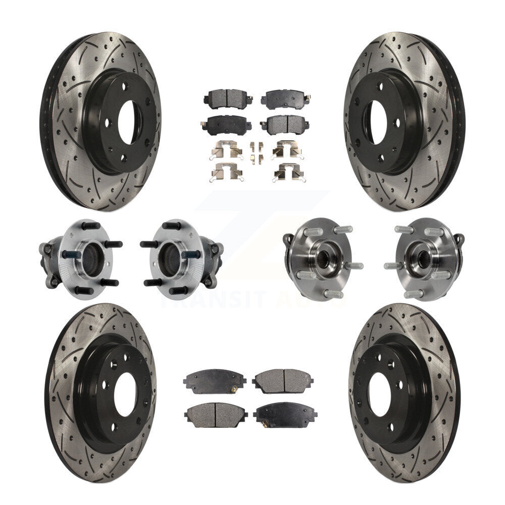 Kit de plaquettes de rotor de frein, roulement de moyeu avant et arrière (10 pièces) pour Mazda CX-3 FW 16-18