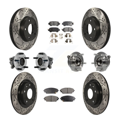 Kit de plaquettes de rotor de frein, roulement de moyeu avant et arrière (10 pièces) pour Mazda CX-3 FW 16-18