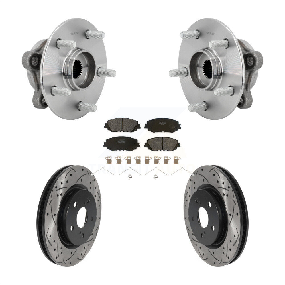 Kit de plaquettes de Rotor de frein, roulement de moyeu avant, fente percée, pour Toyota C-HR Lexus UX250