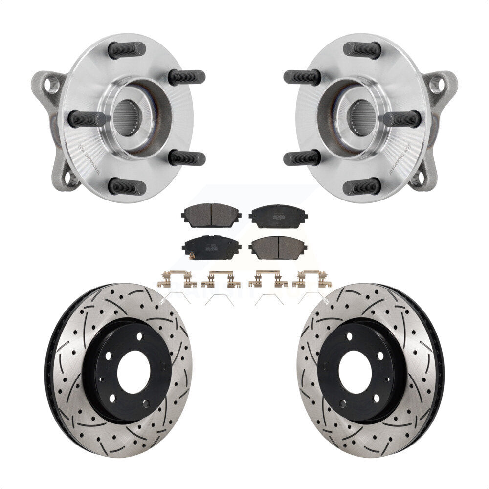 Kit de plaquettes de Rotor de frein, roulement de moyeu avant, fente de perçage, pour Mazda 3 FW 2021 – 2022