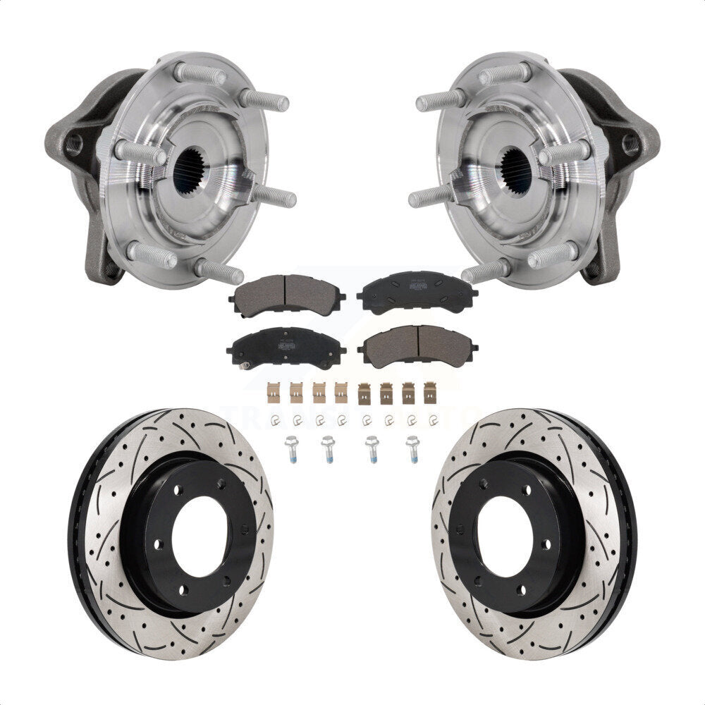 Kit de plaquettes de rotor de frein, roulement de moyeu avant, fente percée, pour Ford Ranger 4W 2019 – 2023
