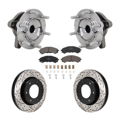 Kit de plaquettes de rotor de frein, roulement de moyeu avant, fente percée, pour Ford Ranger 4W 2019 – 2023