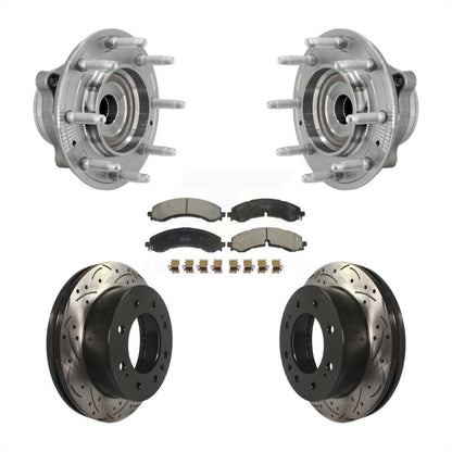Kit de plaquettes de Rotor de frein, roulement de moyeu avant, fente de perçage, pour GMC Chevrolet Silverado H