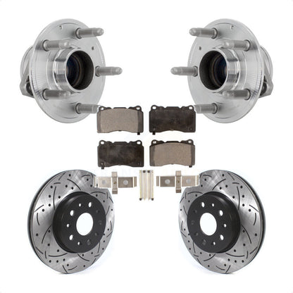 Kit de plaquettes de Rotor de frein, roulement de moyeu avant, fente percée, pour Chevrolet Camaro Cadilla