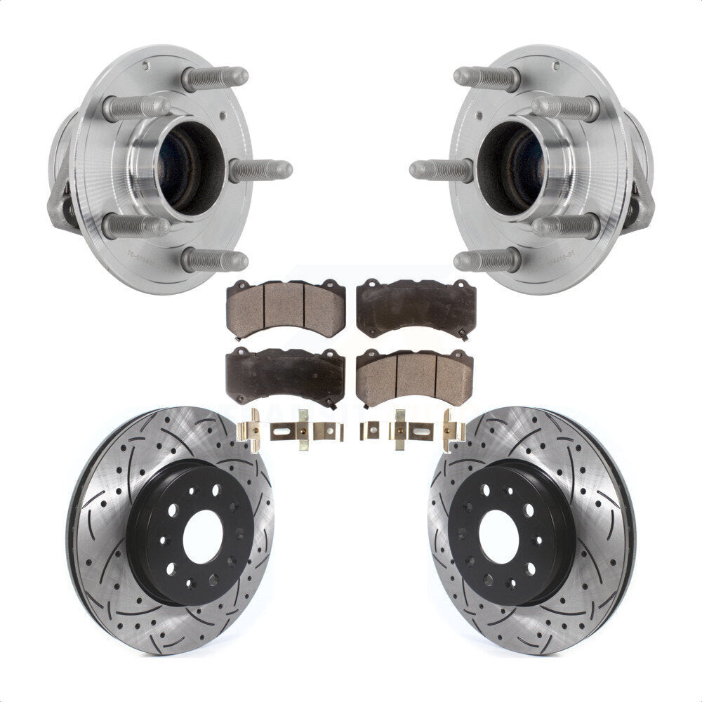 Kit de plaquettes de Rotor de frein, roulement de moyeu avant, fente de perçage, pour Chevrolet Camaro LT L
