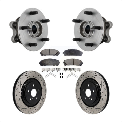 Kit de plaquettes de Rotor de frein, roulement de moyeu avant, fente de perçage, pour Toyota Highlande 2020 – 2022