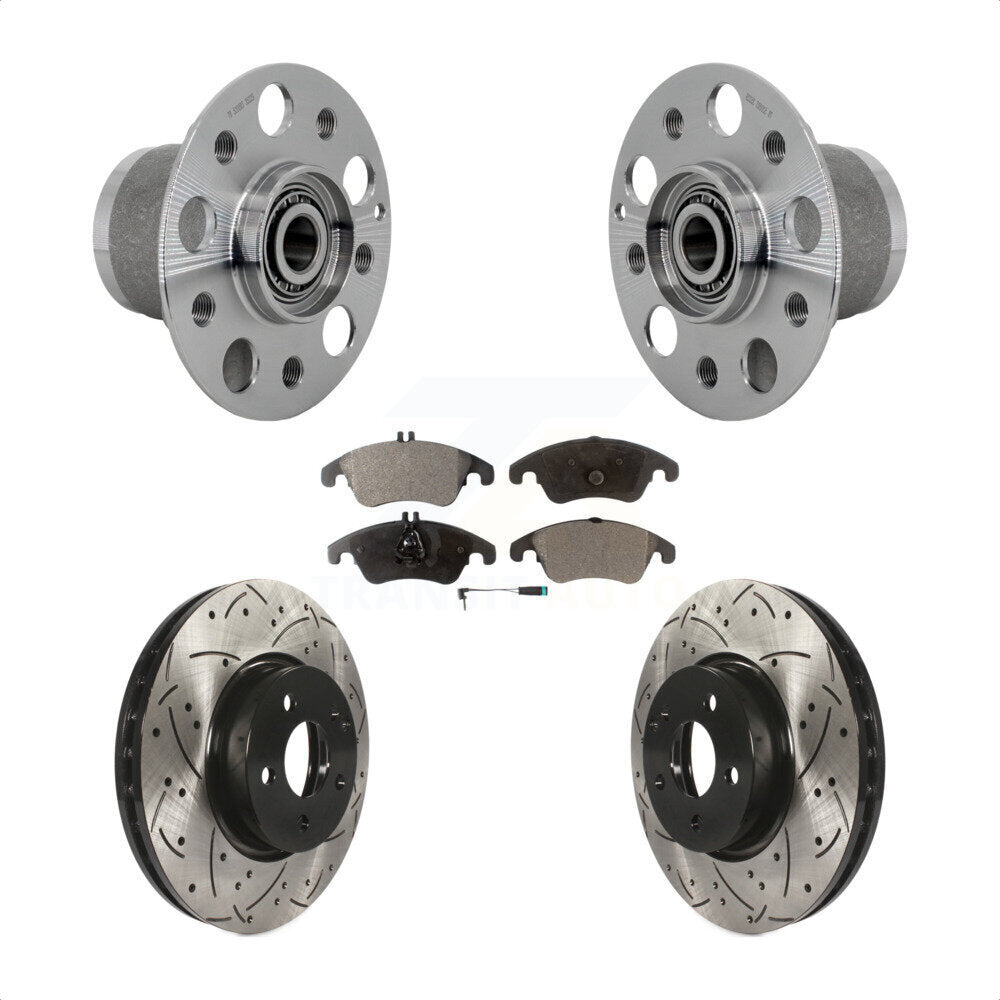 Kit de Rotor et de plaquettes de frein à fente percée, roulement de moyeu avant, pour Mercedes-Benz E350 C35