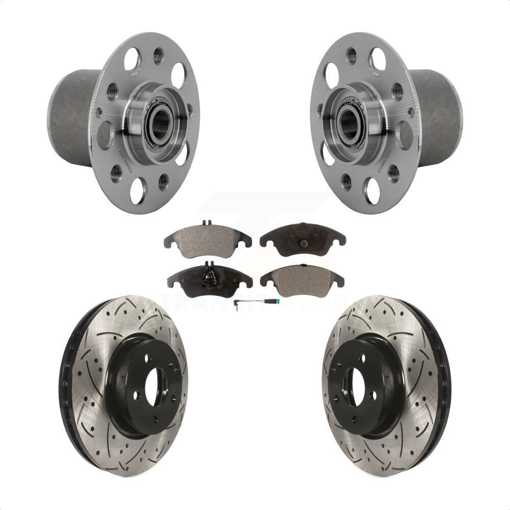 Kit de Rotor et de plaquettes de frein à fente percée, roulement de moyeu avant, pour Mercedes-Benz E350 E40