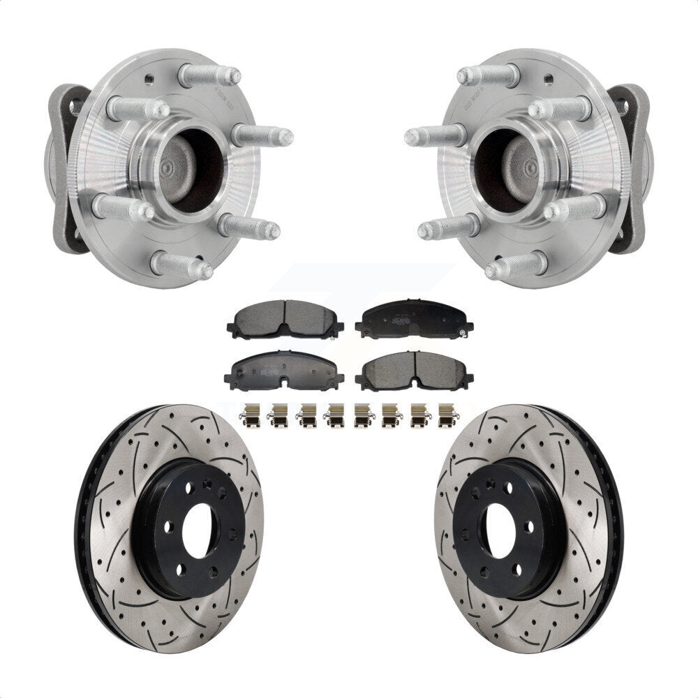 Kit de plaquettes de Rotor de frein, roulement de moyeu avant, fente de perçage, pour Chevrolet Colorado GMC RW