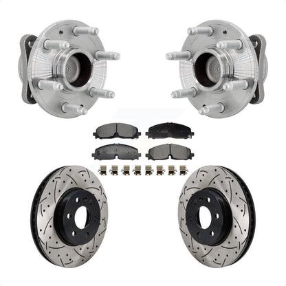 Kit de plaquettes de Rotor de frein, roulement de moyeu avant, fente de perçage, pour Chevrolet Colorado GMC RW