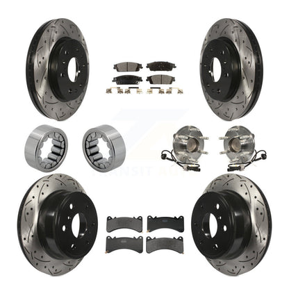 Kit de chaussures de plaquettes de Rotor de frein, roulement de moyeu avant et arrière (10 pièces) pour GMC Sierra 150