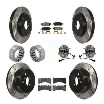Kit de chaussures de plaquettes de Rotor de frein, roulement de moyeu avant et arrière (10 pièces) pour GMC Sierra 150