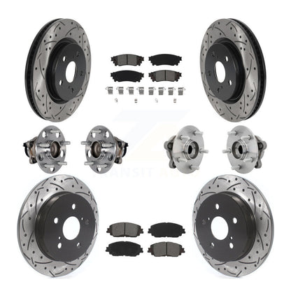 Kit de rotors et plaquettes de frein à disque revêtus de roulement de moyeu avant et arrière (10 pièces) pour Toyota C-H